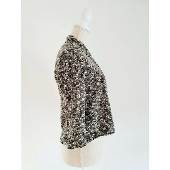 Eileen Fisher Heather Grey Multi Linen Blend Open Cardigan PM Medium Petite - Picture 2 of 10